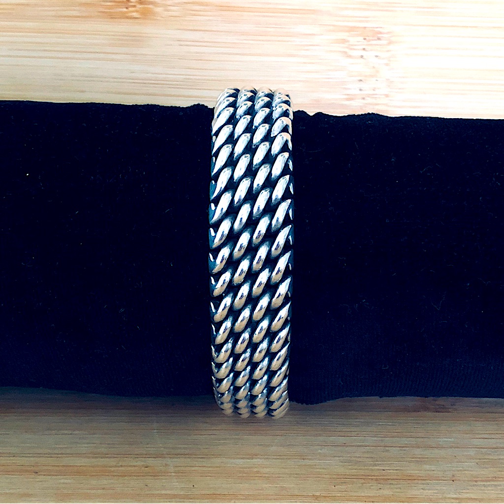 $642 Vintage Estate Bracelet Sterling Silver 82 Grams 7 & 1/2 Inches